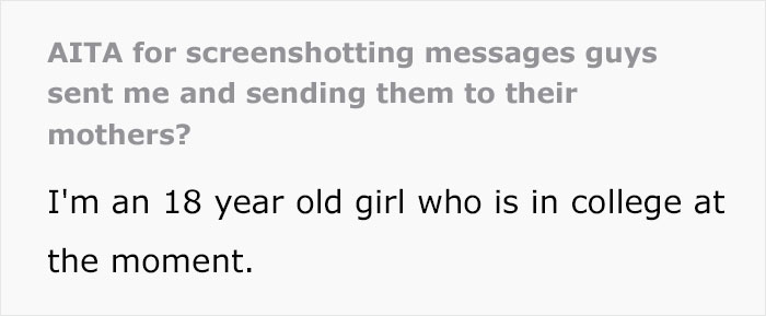 Woman Screenshots The Inappropriate Messages Guys Send Her And Sends Them To Their Moms
