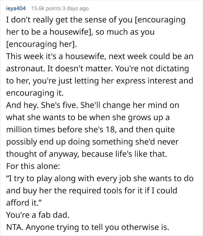 "I Haven't Been Able To Sleep Since Then": Neighbors Claim Dad&rsquo;s Brainwashing His 5 Y.O. Daughter By Encouraging Her Wish To Be A Housewife
