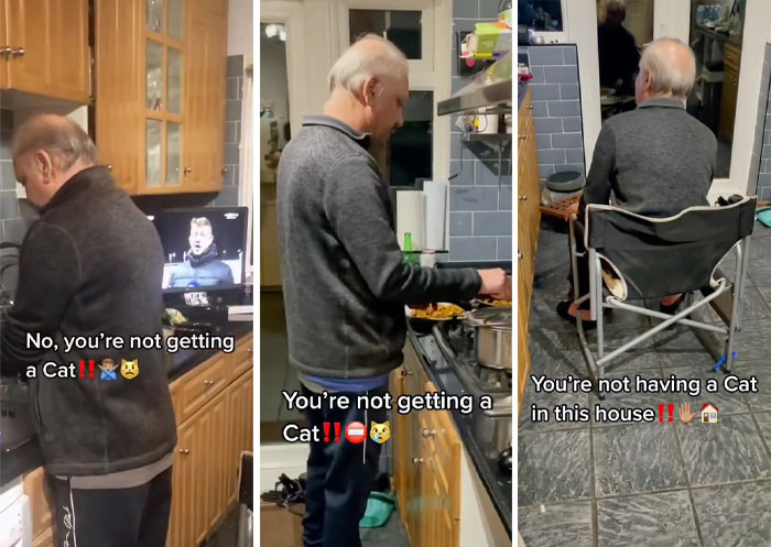 Dad Who Dislikes Cats Became Obsessed With The One His Son Brought Home, Now They&rsquo;re Inseparable