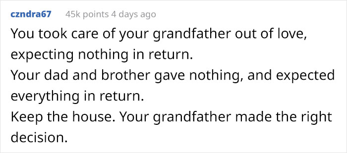 Woman Takes Care Of Her Grandpa, Everyone Else In The Family Ignores Him Until He Passes Away And Leaves Everything To Her Woman Takes Care Of Her Grandpa, Everyone Else In The Family Ignores Him Until He Passes Away And Leaves Everything To Her