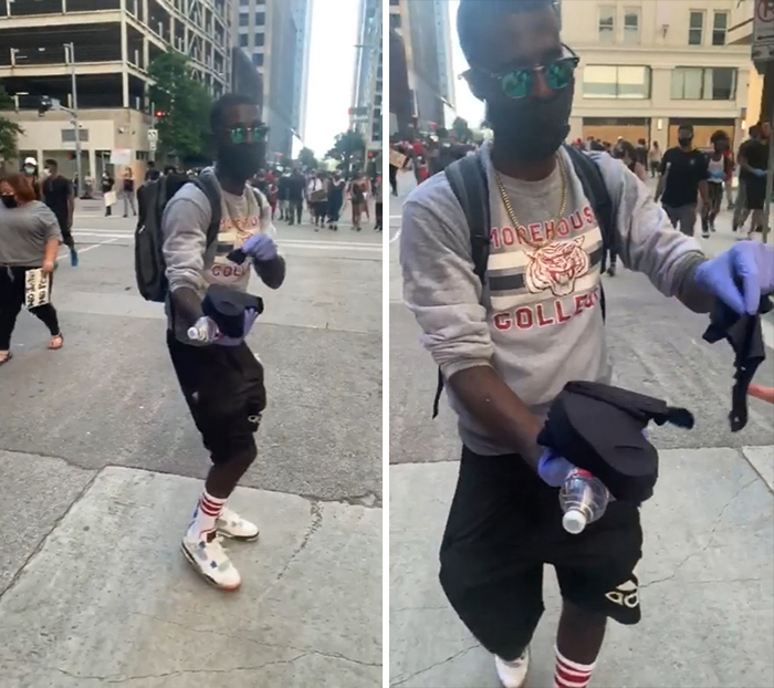 This Good Guy Giving Out Masks At Houston's June 2nd Protest