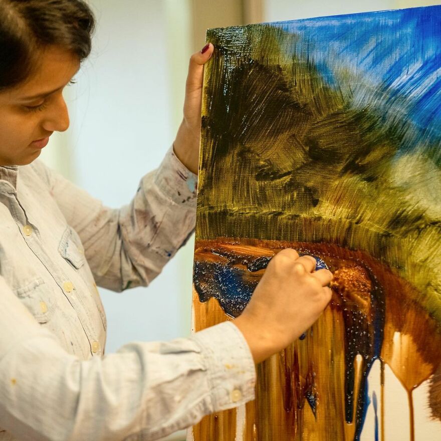 Abstract Paintings By Textile Designer Isha Mehta (32 Pics)