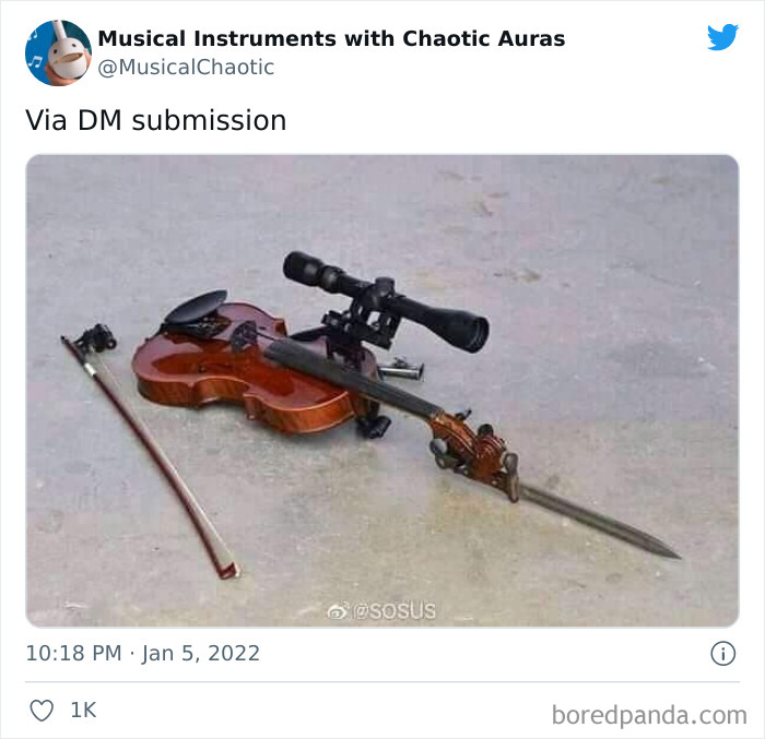 30 Funny And Bizarre Pics From The "Musical Instruments With Chaotic Auras" Twitter Page