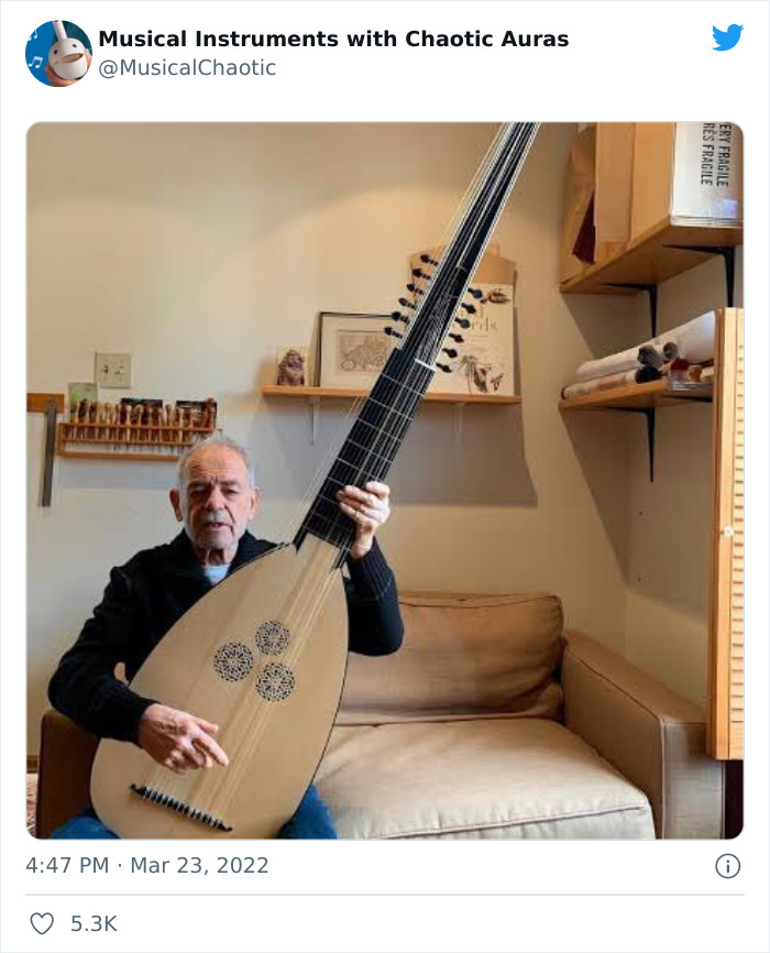 30 Funny And Bizarre Pics From The "Musical Instruments With Chaotic Auras" Twitter Page