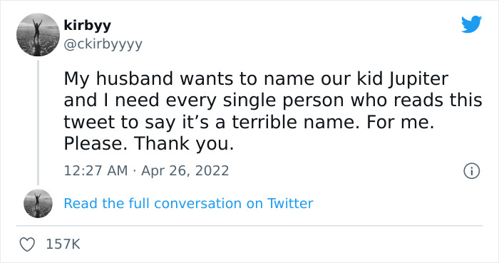 Woman Vents On Twitter About Her Husband Suggesting Jupiter As A Name For Their Daughter And Creates A Discussion