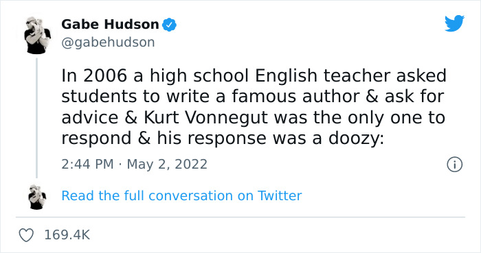 Kurt Vonnegut Sent A Letter To Students In 2006 And People Loved What He Had To Say Kurt Vonnegut Sent A Letter To Students In 2006 And People Loved What He Had To Say