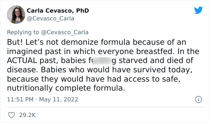 History Professor Shuts Down People Arguing That Mothers Should Just Breastfeed Like In The Pre-Formula Days, Paints A Gruesome Picture Of What It Was Really Like