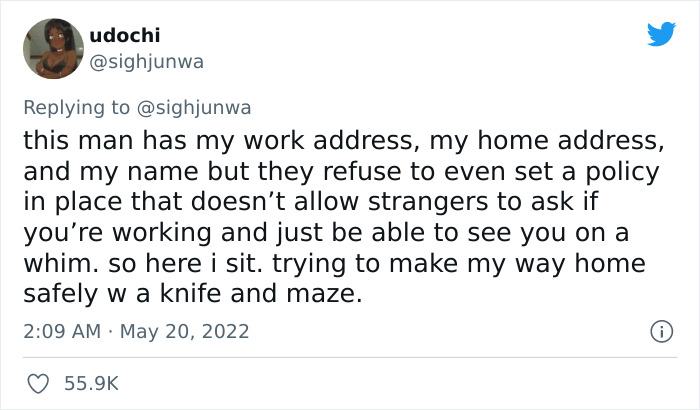 Woman Is Shocked That Her Lyft Driver From 3 Weeks Ago Came To Her Workplace, Warns Others