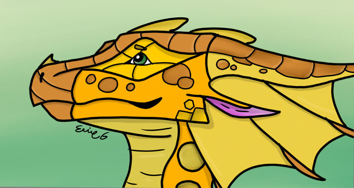 Probably My Favorite Drawing On Here, But I Draw Mostly On My Computer. This Is A Random Rainwing I Doodled For Fun