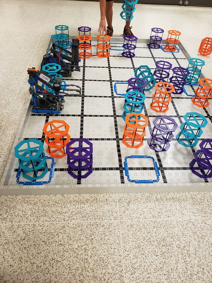 I Never Won A Single Competition While I Was In Vex, But That Does Not Mean I Didn't Love It! My Robot Is 3148c (The One Closer To My Camera) The Dude In The Photo Won World Championship!