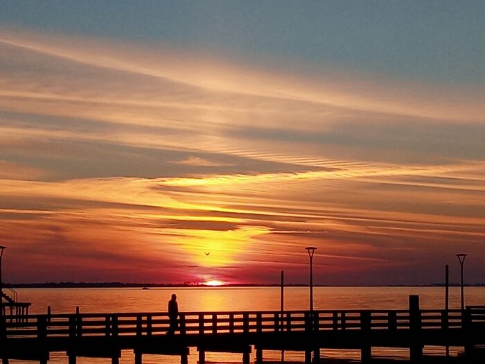 Beautiful Sunset In Florida With Clouds