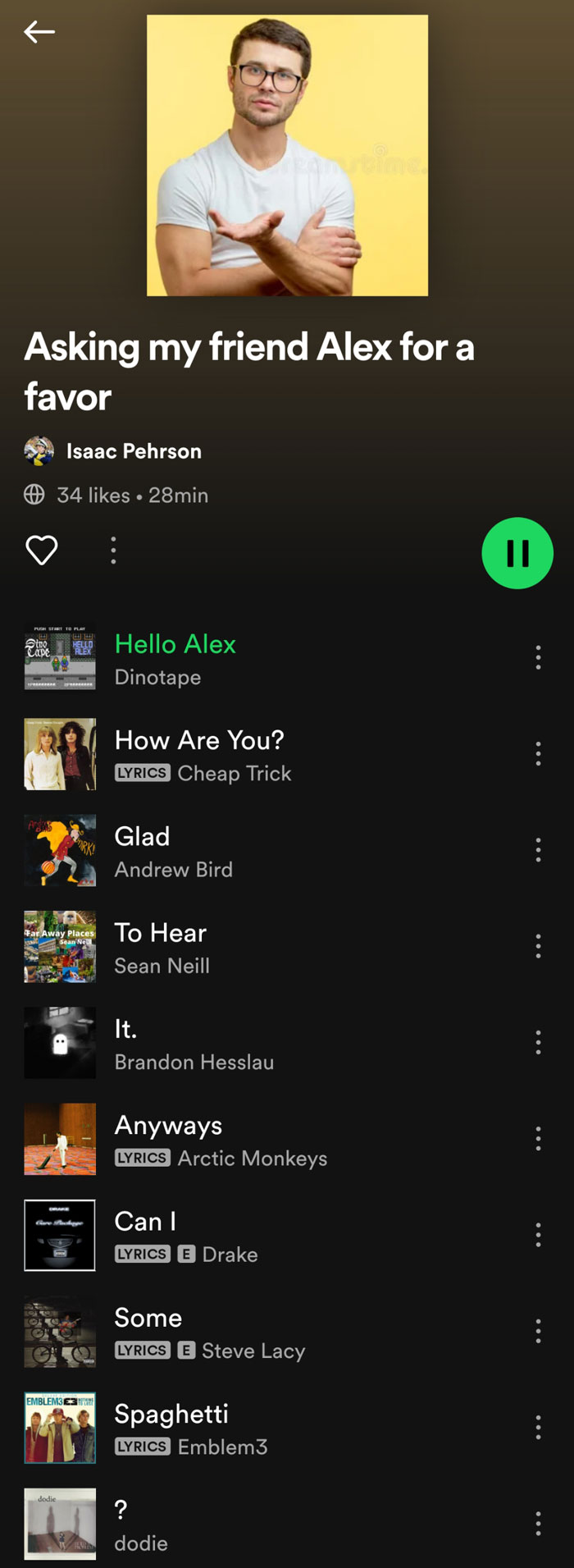 Asking My Friend Alex For A Favor