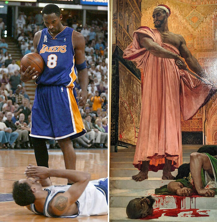 Instagram Account Compares Art With Sports Moments, And People Find It Funnily Accurate (30 Pics)