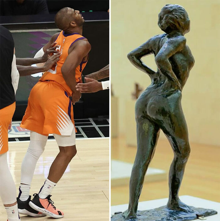 Instagram Account Compares Art With Sports Moments, And People Find It Funnily Accurate (30 Pics)
