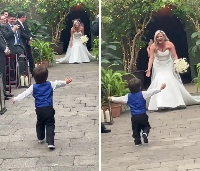 "It Was Just Like A Dream Come True!”: Bride Rejoices In Moment Her Son Runs Up To Her On The Aisle "It Was Just Like A Dream Come True!”: Bride Rejoices In Moment Her Son Runs Up To Her On The Aisle