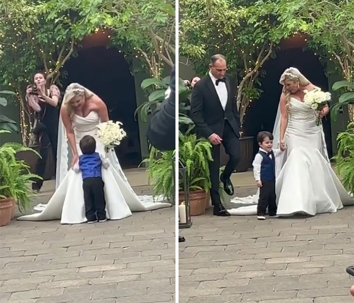 "It Was Just Like A Dream Come True!”: Bride Rejoices In Moment Her Son Runs Up To Her On The Aisle "It Was Just Like A Dream Come True!”: Bride Rejoices In Moment Her Son Runs Up To Her On The Aisle