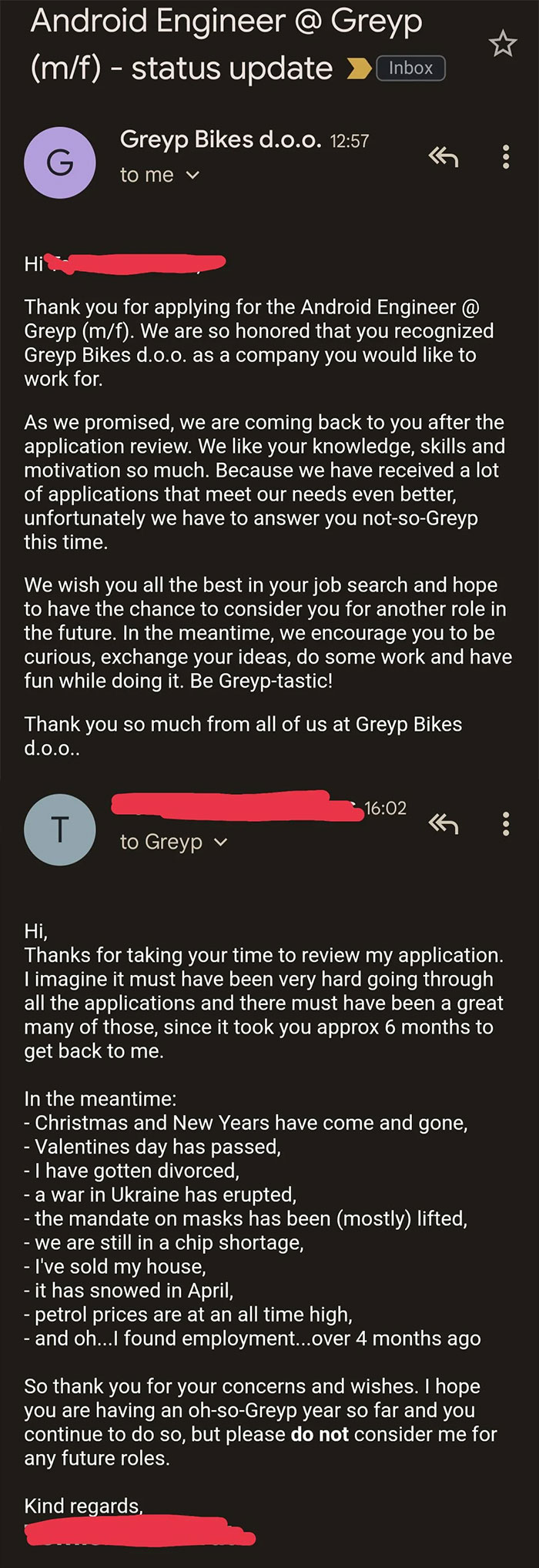 A Dev Job Application Gone...slow