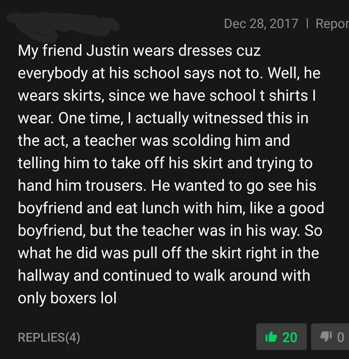 He Must Not Get Embarrassed Easily