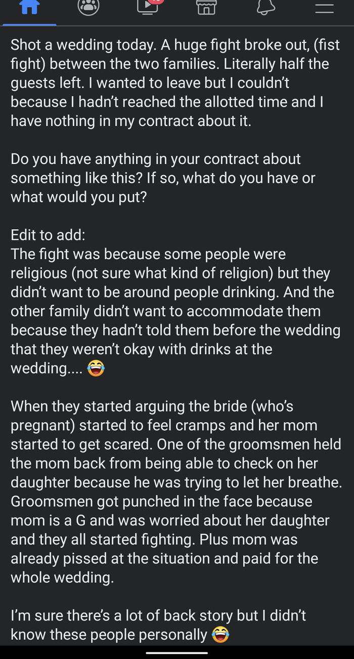 Poor Photographer.. That Said I'd Be Interested To See The Pictures That They Had To Capture While This All Went Down