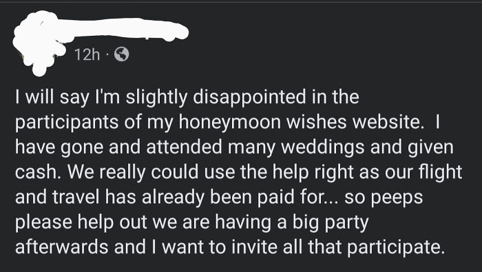 I Guess Enough Is Never Enough When It Comes To Gifts Or Cash Donations