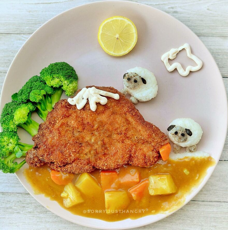 Cute Food Art For Kids -Some Of @sorry.justhangry’s Food Art