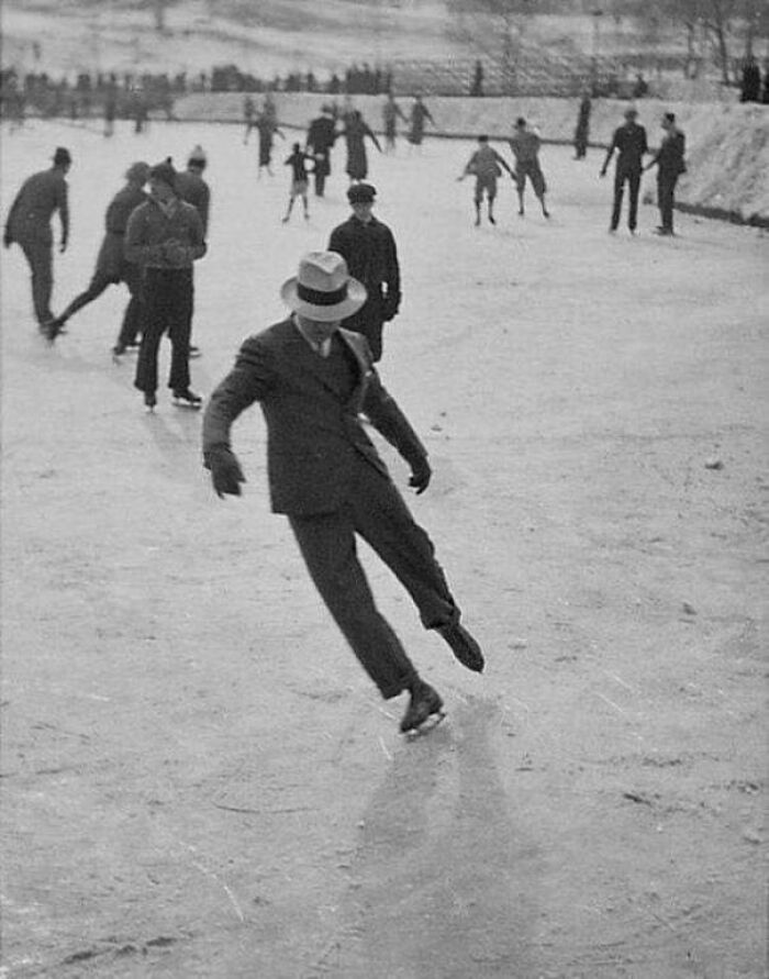 When Even Ice Skating Was Done In A Suit, 1937