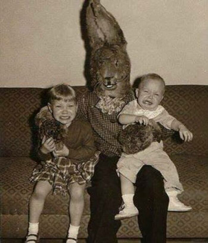 Easter Bunny Bringing Joy To Children, 1955