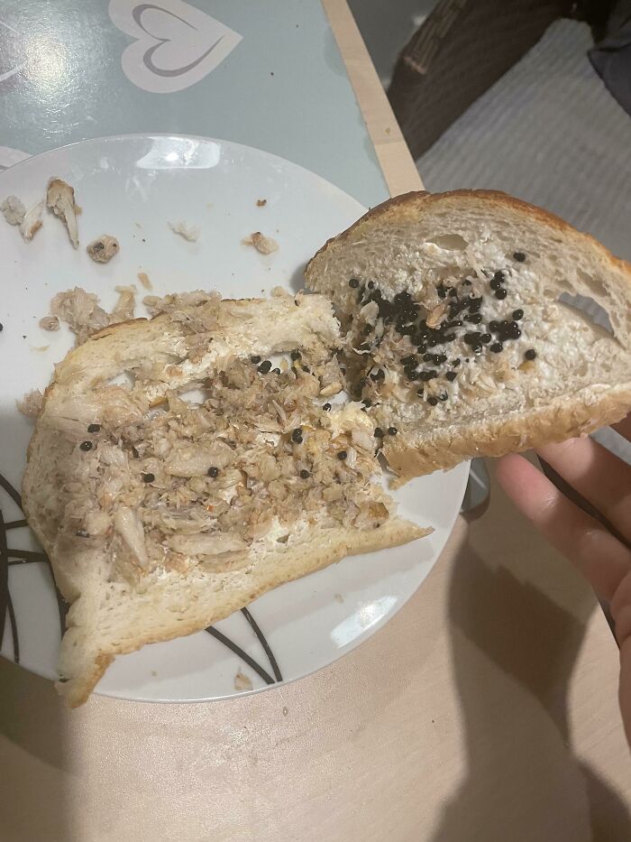 My Boyfriend Made A Crab Meat And Caviar Sandwich And Said “It’s Too Fishy” When He Ate It.