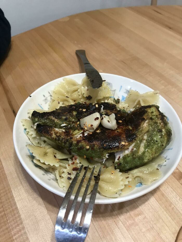 My Boyfriend Made Pesto Chicken