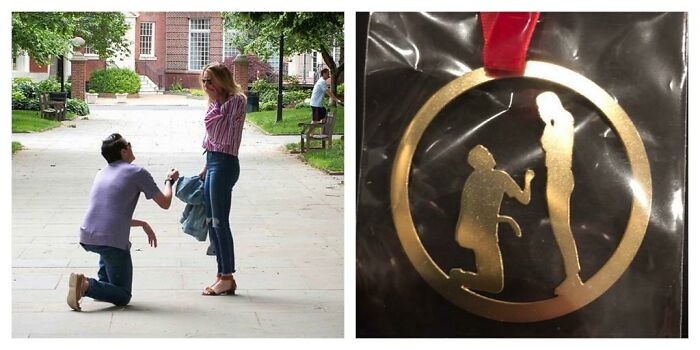 Mi suegra pensó que sería una buena idea hacer una escultura de este hermoso momento