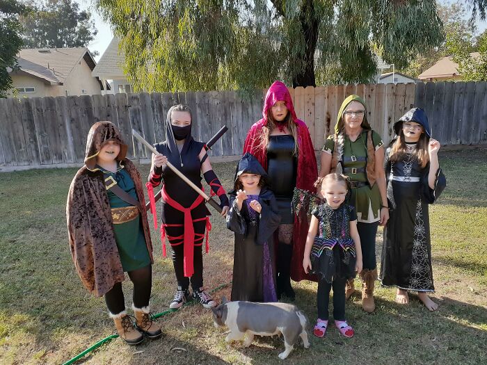 Mother In Law, Wife, And 5 Daughters.