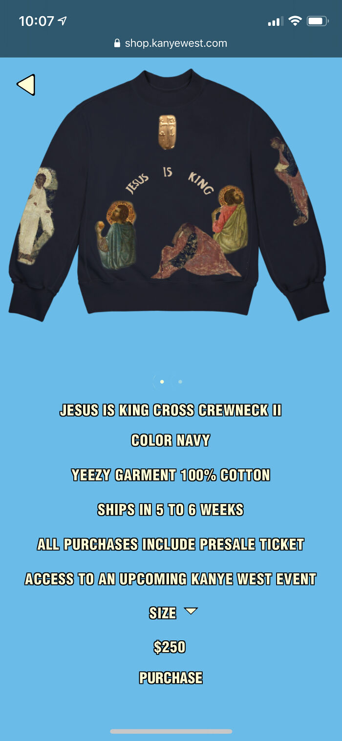 Kanye West Has Peaked. Also, That $250 Gets You Access To A Presale Ticket, Not The Ticket Itself.