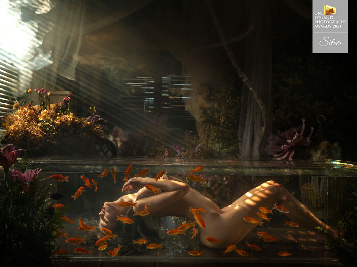 "Beauty As An Ornamental Fish" By Haseo Hasegawa. Silver In Fine Art, Nudes