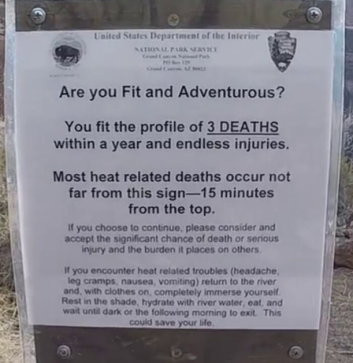 Sign At Lava Falls In Grand Canyon
