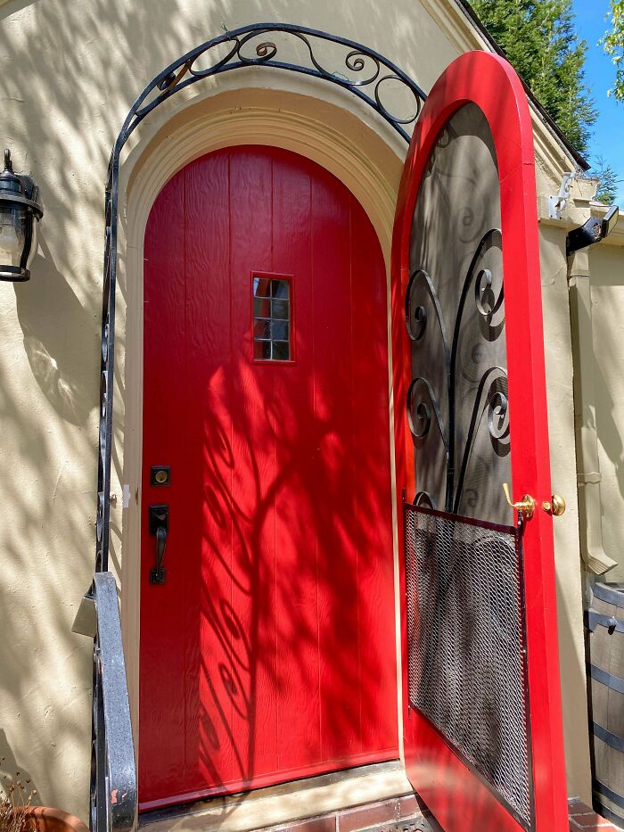 The Front Door In Our 1928 Cottage