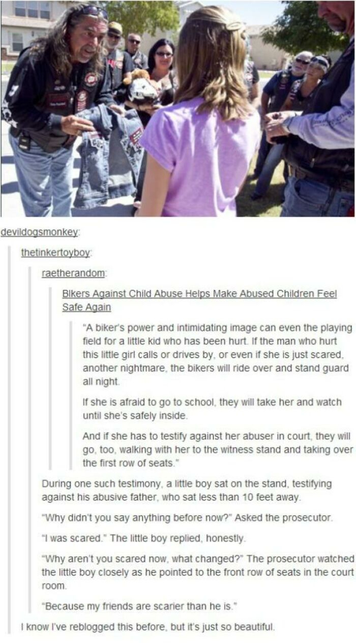 It Warms My Heart To See People Who Are Often Stereotyped As Violent Be Caring And Companionate