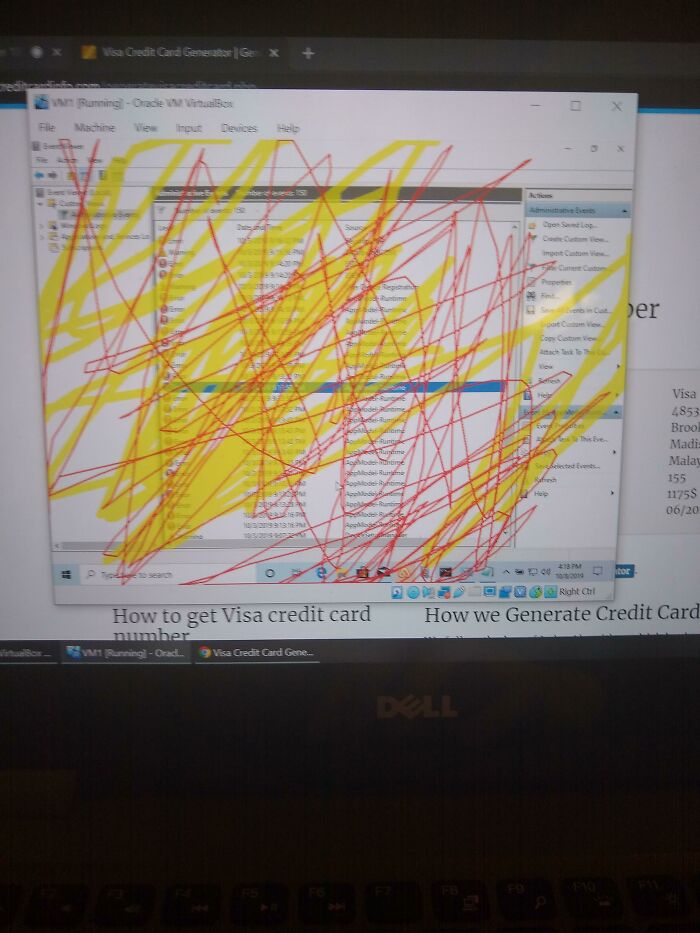 Tech Support Scammer Got Upset And Scribbled All Over My Vm Screen