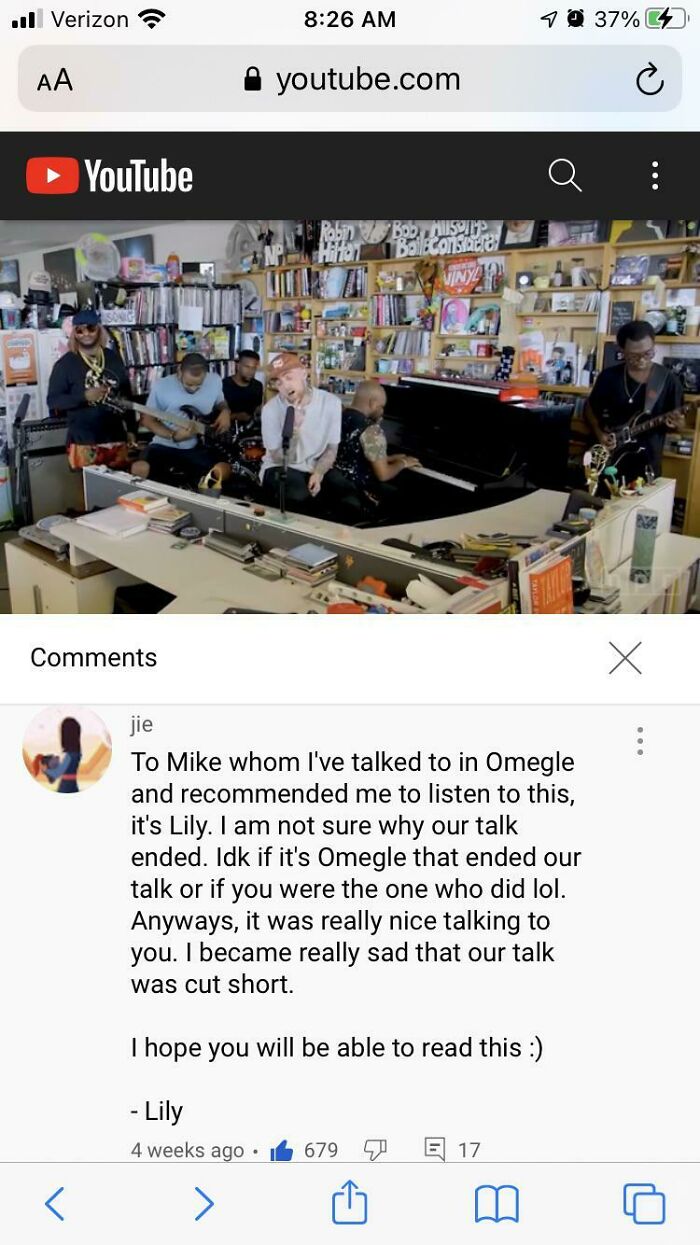 Unexpectedly Wholesomeness In A Youtube Comments Section