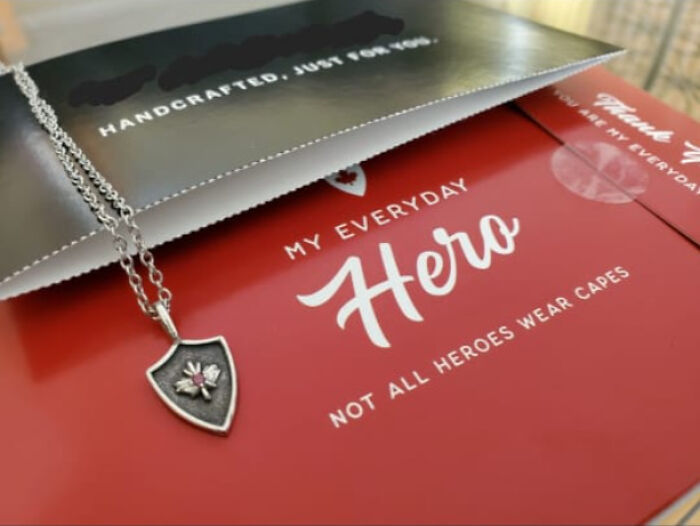 Got A Hero Necklace From My Employer For Working During Covid. Woke Up To This!