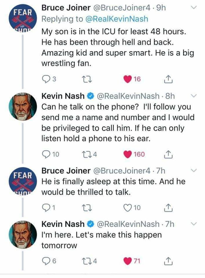 Famous Wrestler Tryna Comfort Young Fan In The Icu