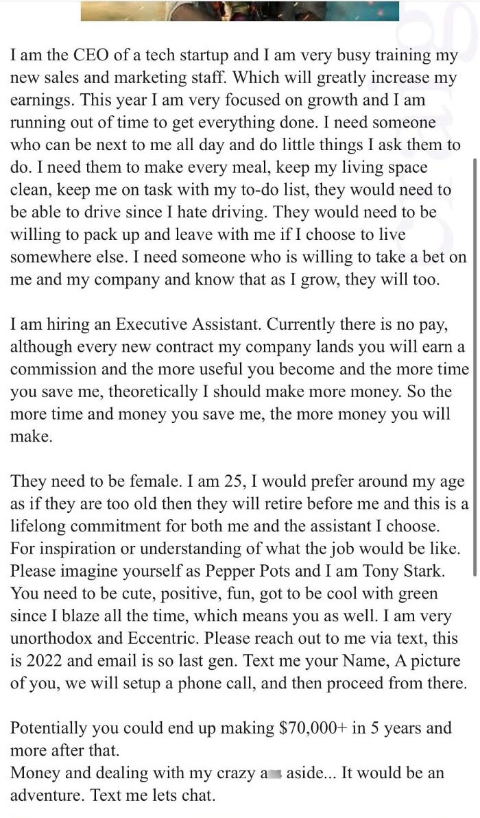 I Guess He Is Asking For A Slave?