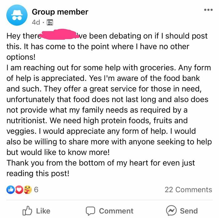 Too Good For The Food Bank, Whilst Begging For Groceries