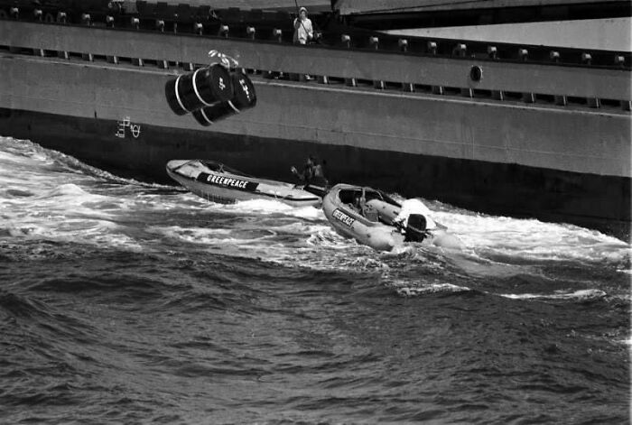 Greenpeace Tries To Stop Radioactive Waste From Being Dumped In The Ocean, 1982 