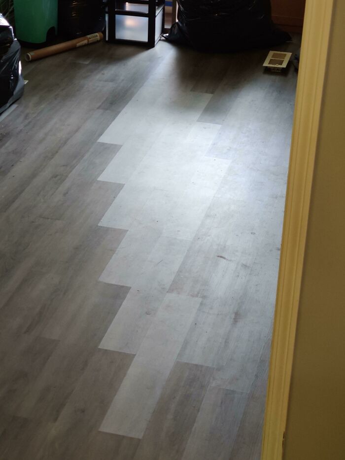 I Told My Brother-In-Law To Pull From Different Boxes When Installing The Flooring