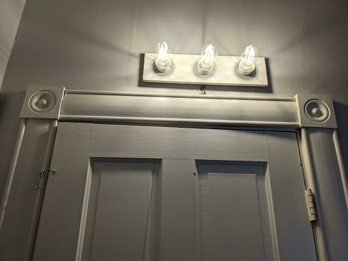  I Never Bothered To Check If The Original Light Was Properly Centered, And I Put The New One Up Right Over The Original Hole