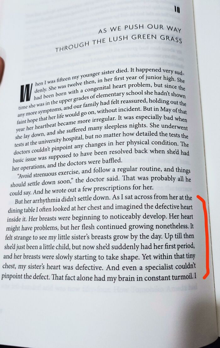 [killing Commentadore By Murakami] I Love His Books But Who The F Thinks Like That About His Sister?!?!