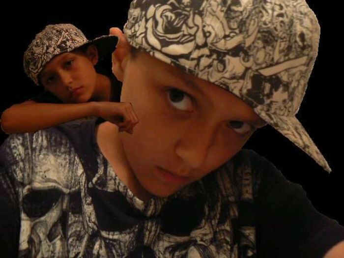 Me At 11, Making A Facebook Profile Pic...