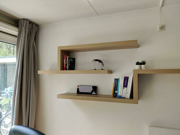 Glued Some Lack Shelves Together For My College Dorm
