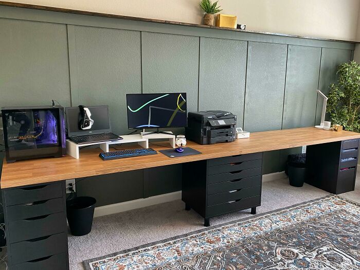 Added Legs To The Alex Drawer Unit On Casters To Make It The Same Height As The Standard Alex Drawer