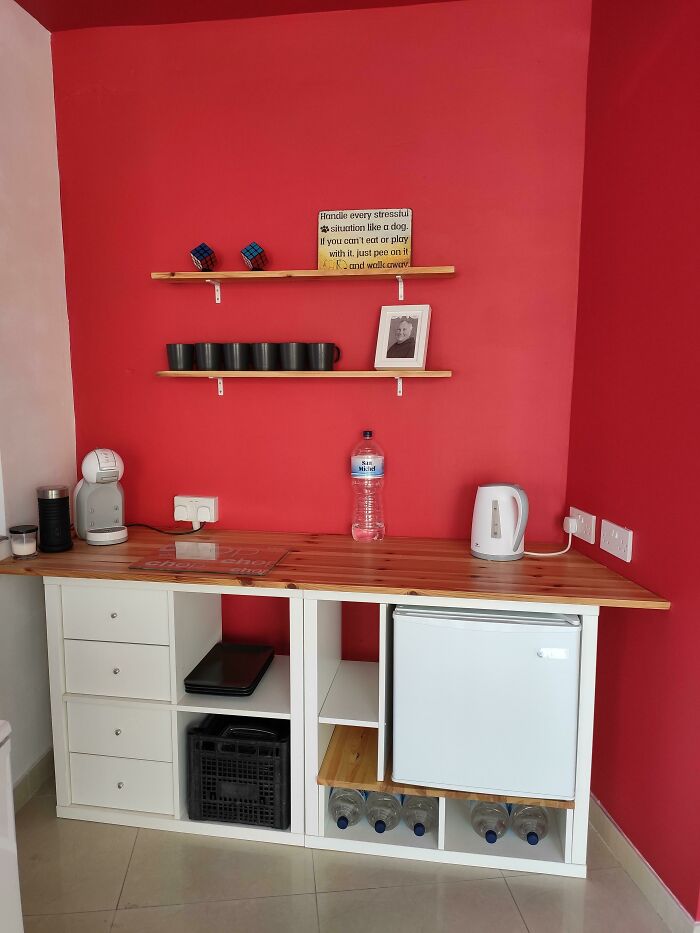 Hacked Kallax To Hold A Minifridge